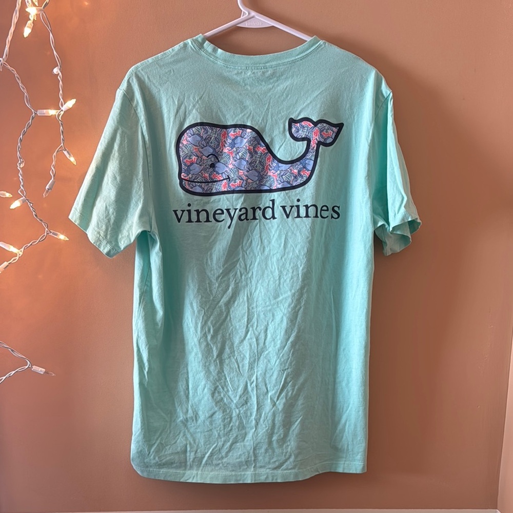 Vineyard Vines Aqua T-Shirt with Whale Logo